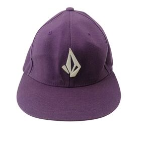 Volcom Men's Full Stone Flexfit Hat Purple